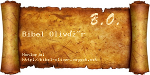 Bibel Olivér névjegykártya