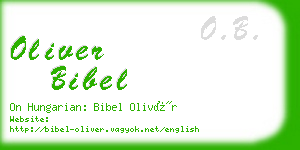 oliver bibel business card